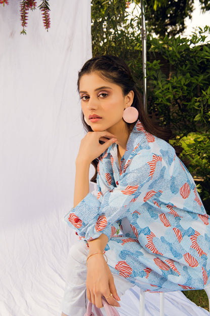 BTW - PRINTED COLLAR KURTA