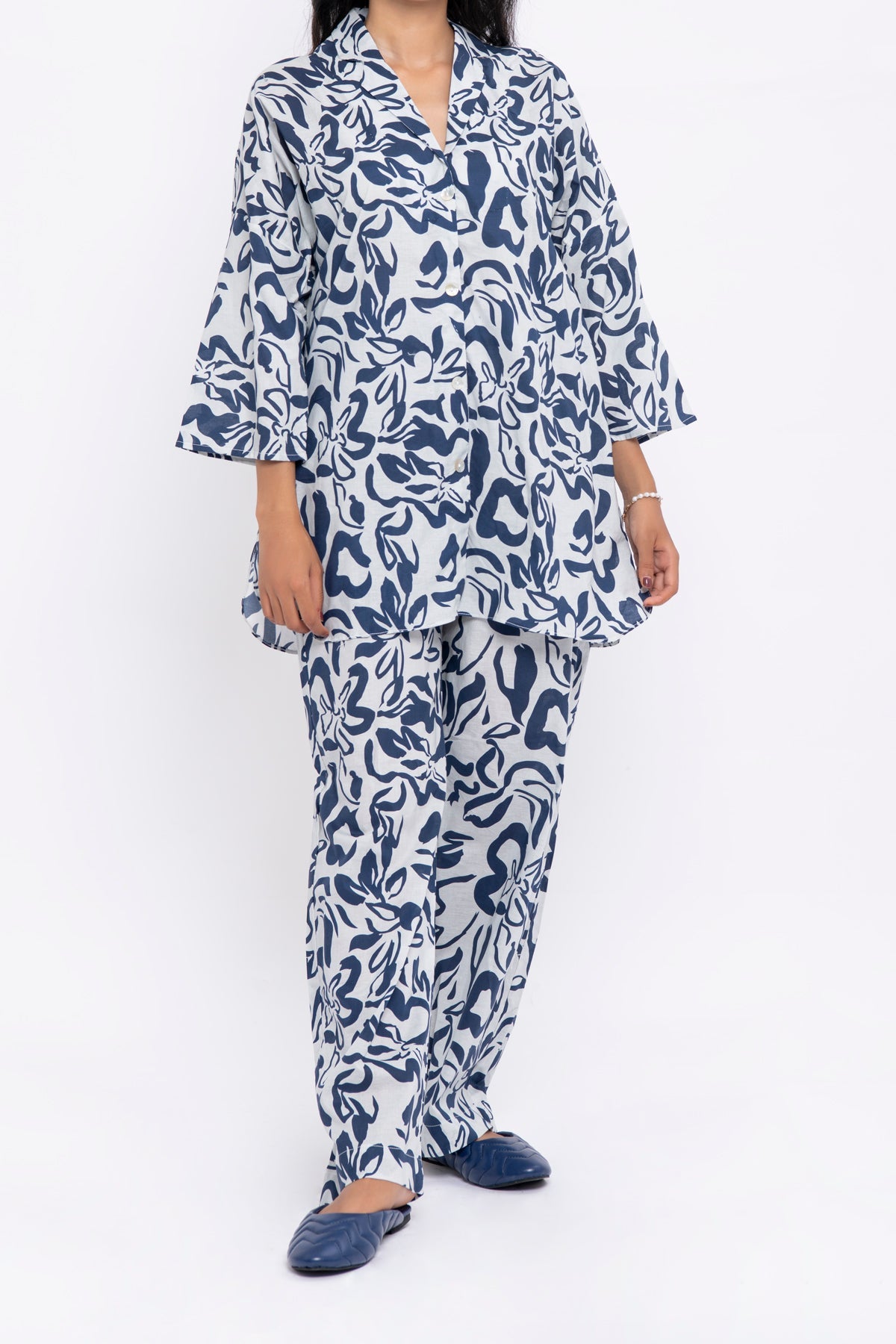 BTW - BUTTON DOWN CO-ORD PRINTED S/T