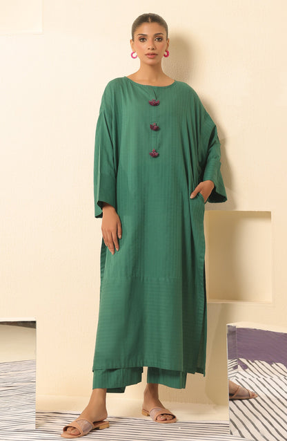 Orient - Stitched 2 Piece Plain Jacquard Shirt and Jacquard Pant