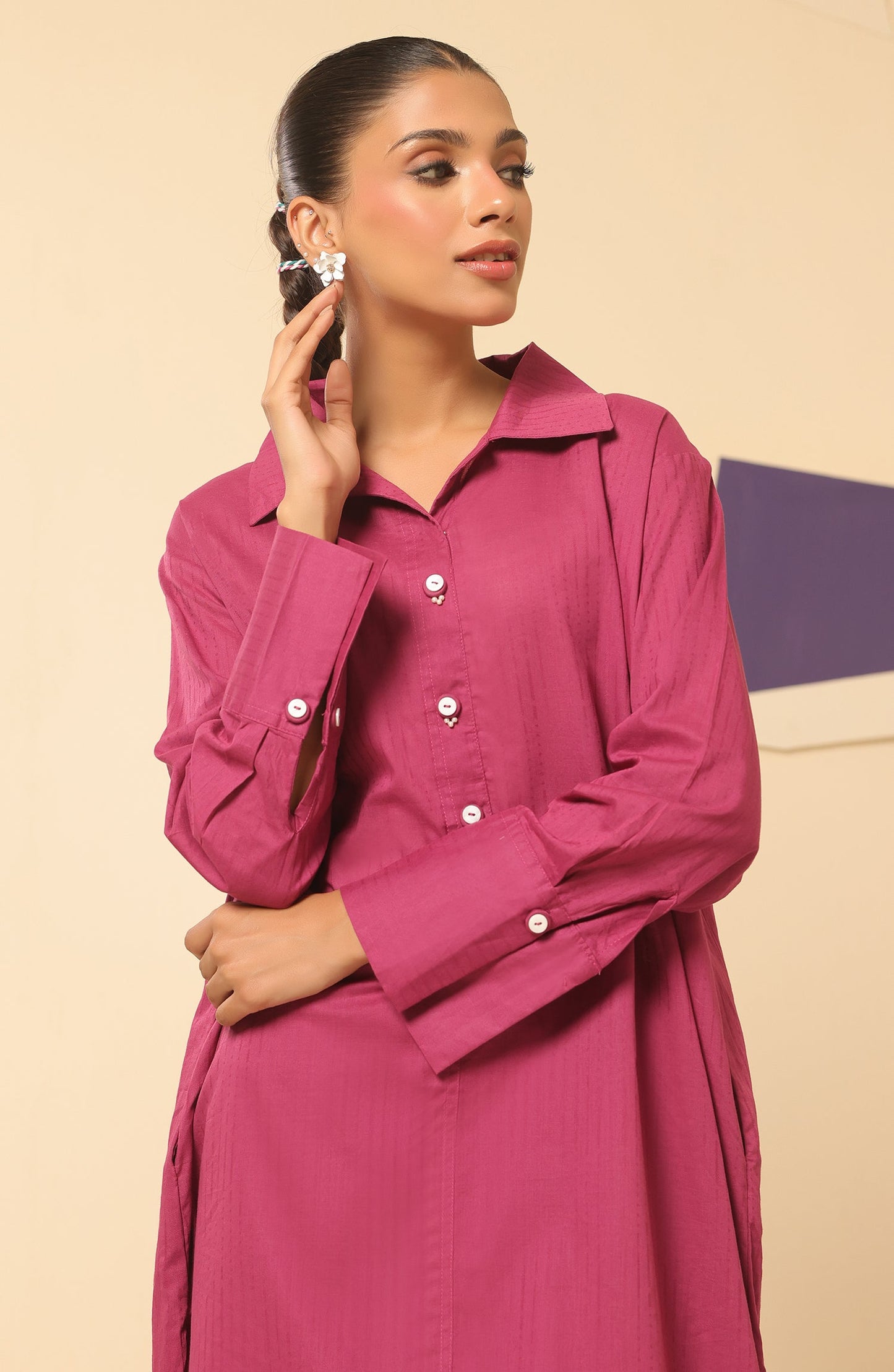 Orient - Stitched 2 Piece Plain Jacquard Shirt and Jacquard Pant
