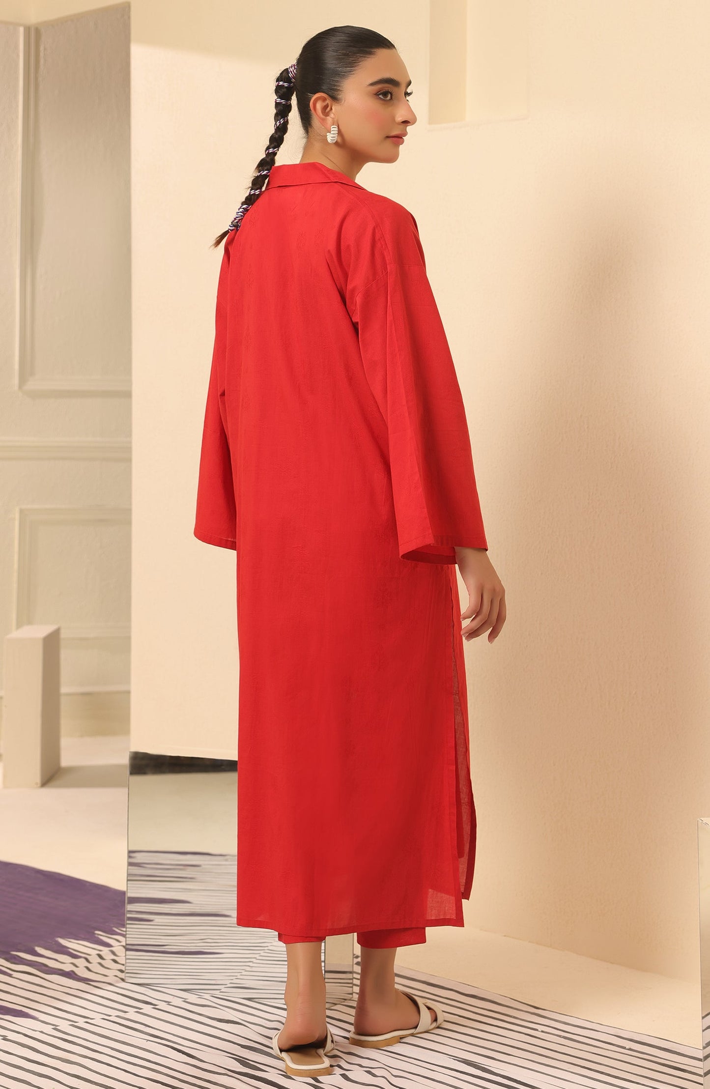 Orient - Stitched 2 Piece Plain Jacquard Shirt and Jacquard Pant