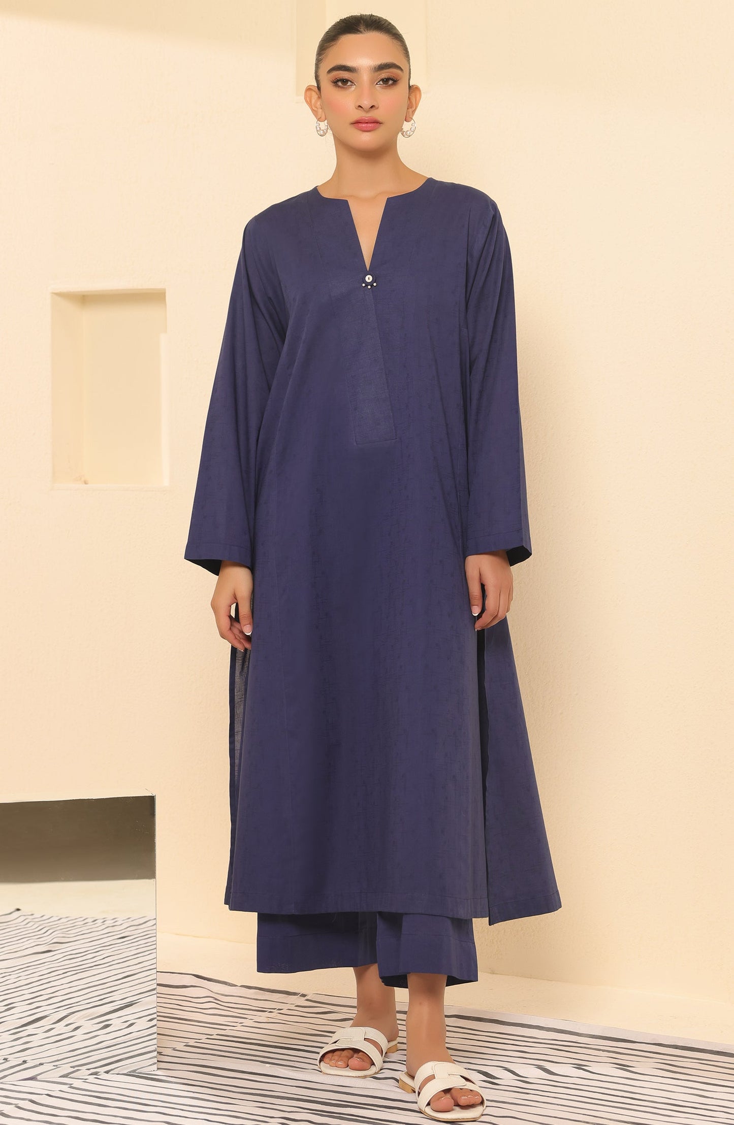 Orient - Stitched 2 Piece Plain Jacquard Shirt and Jacquard Pant