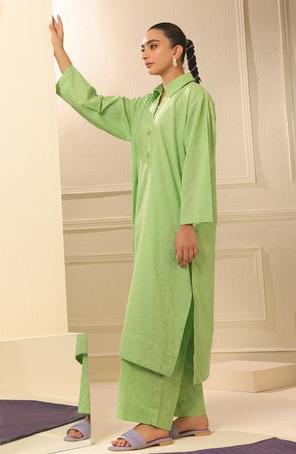Orient - Stitched 2 Piece Plain Jacquard Shirt and Jacquard Pant