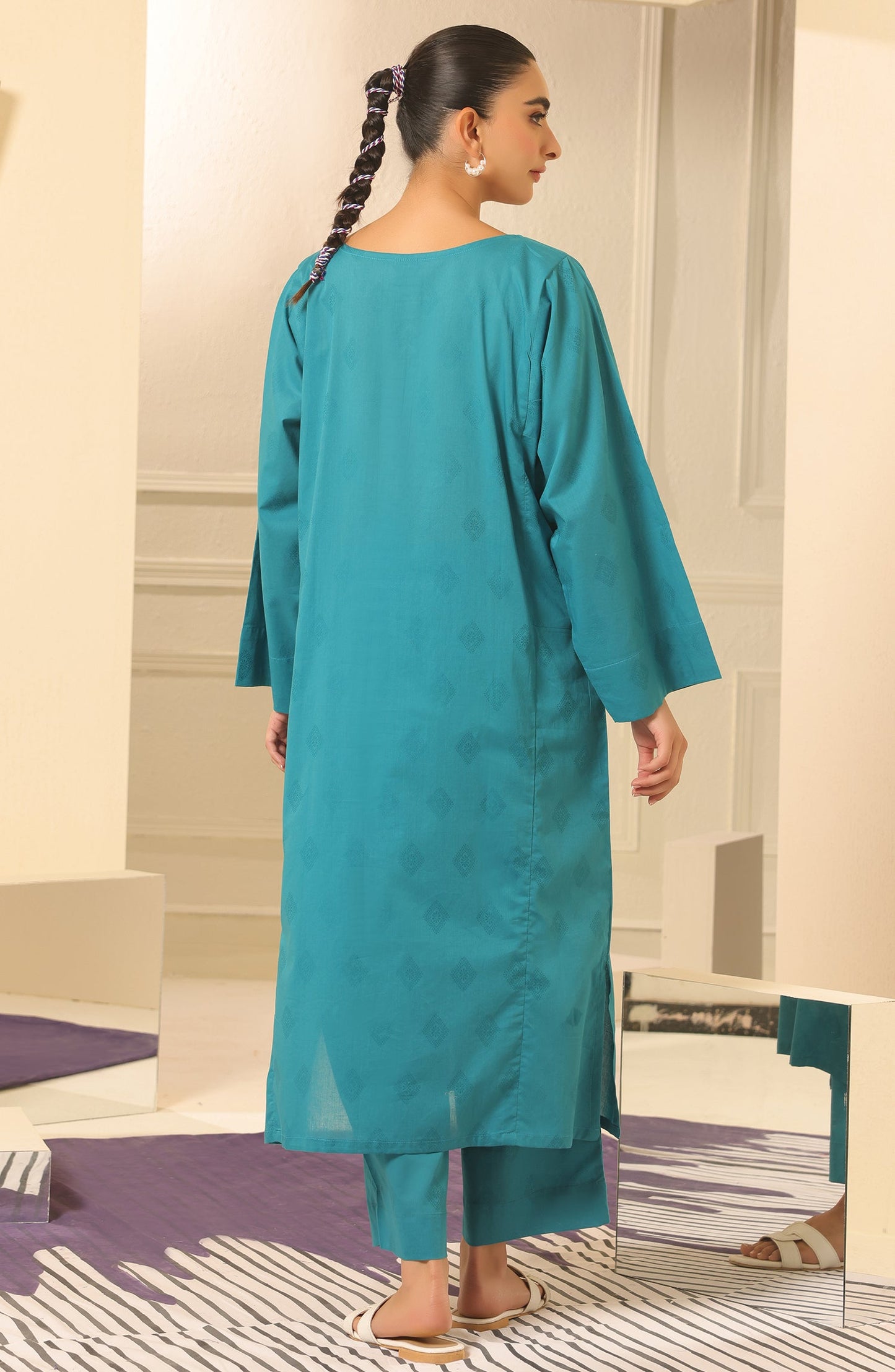 Orient - Stitched 2 Piece Plain Jacquard Shirt and Jacquard Pant