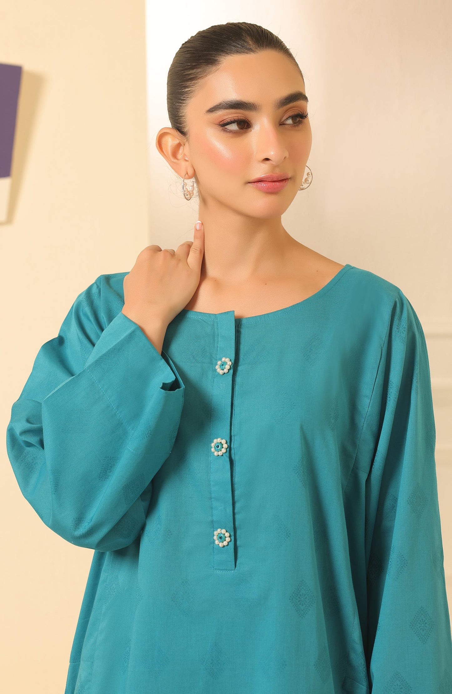 Orient - Stitched 2 Piece Plain Jacquard Shirt and Jacquard Pant