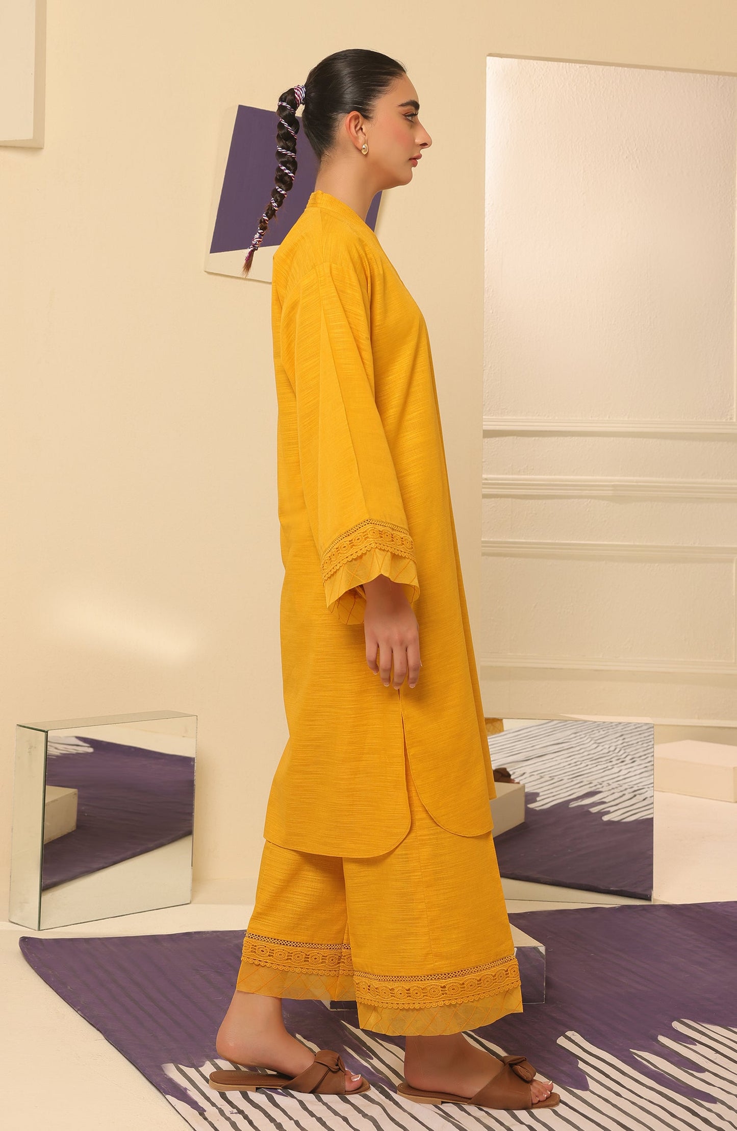 Orient - Stitched 2 Piece Plain Khaddar Shirt and Khaddar Pant
