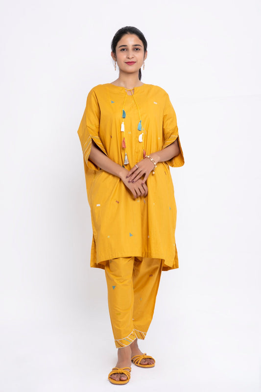 BTW - MUSTARD TUNIC WITH TROUSER