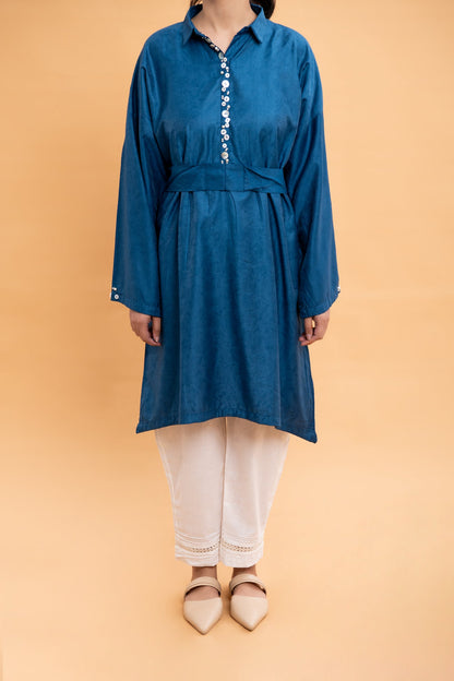 BTW - DROP SHOULDER SHIRT WITH BOW DETAIL