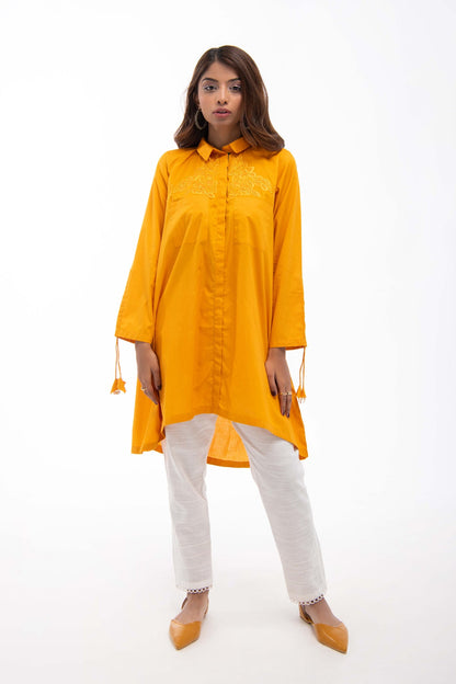 BTW - EMBROIDERED SHIRT WITH PATCH POCKETS