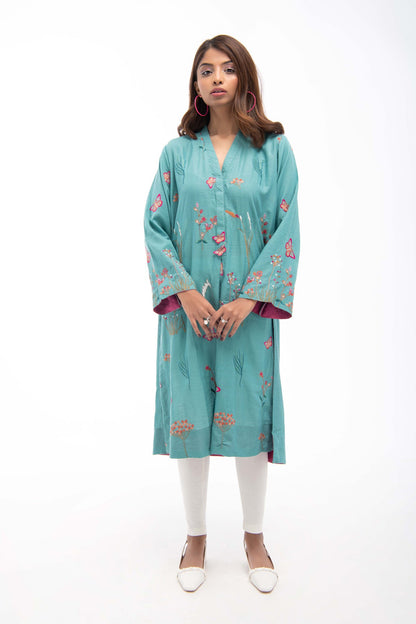BTW - FLORAL EMBROIDERED KURTA