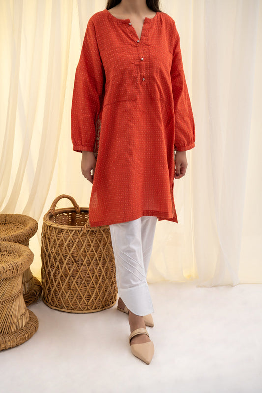 BTW - PATCH POCKET EMBROIDRED KURTA