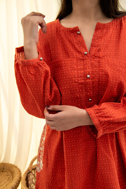 BTW - PATCH POCKET EMBROIDRED KURTA