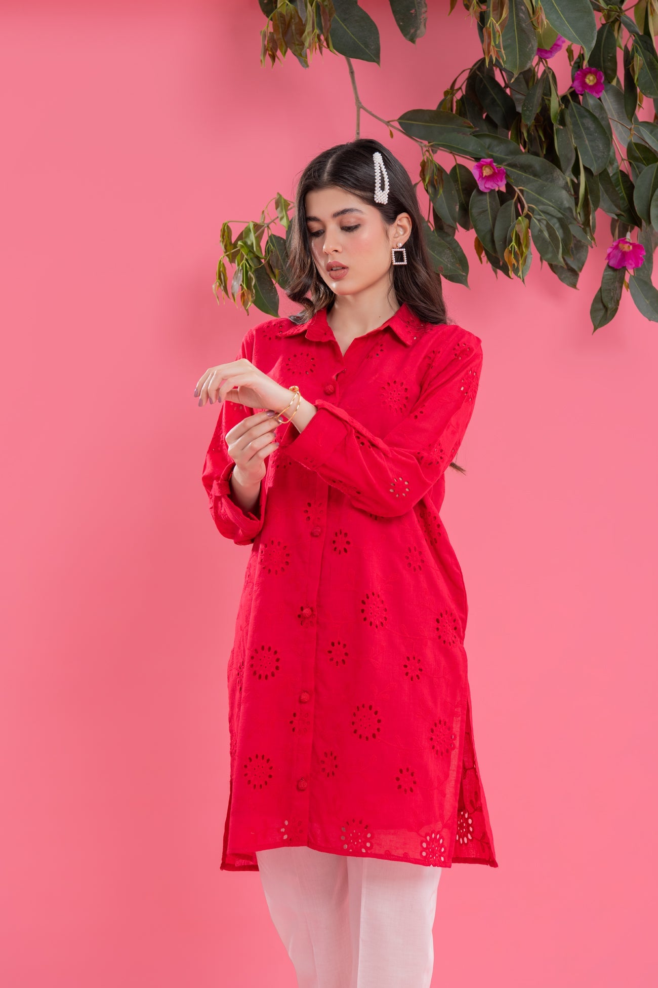 BTW - BUTTON DOWN CHIKEN KARI TUNIC