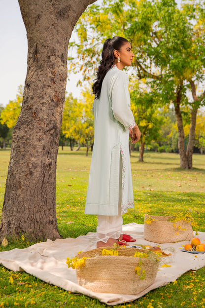 BTW - MINT GREEN EMBROIDERED SHIRT