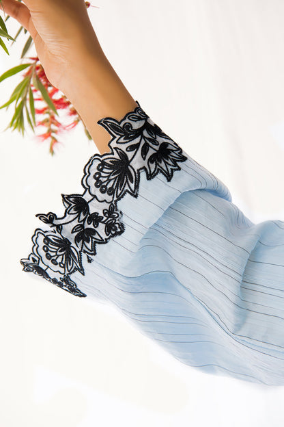 BTW - STRAIGHT KURTA WITH EMBROIDERED SLEEVES