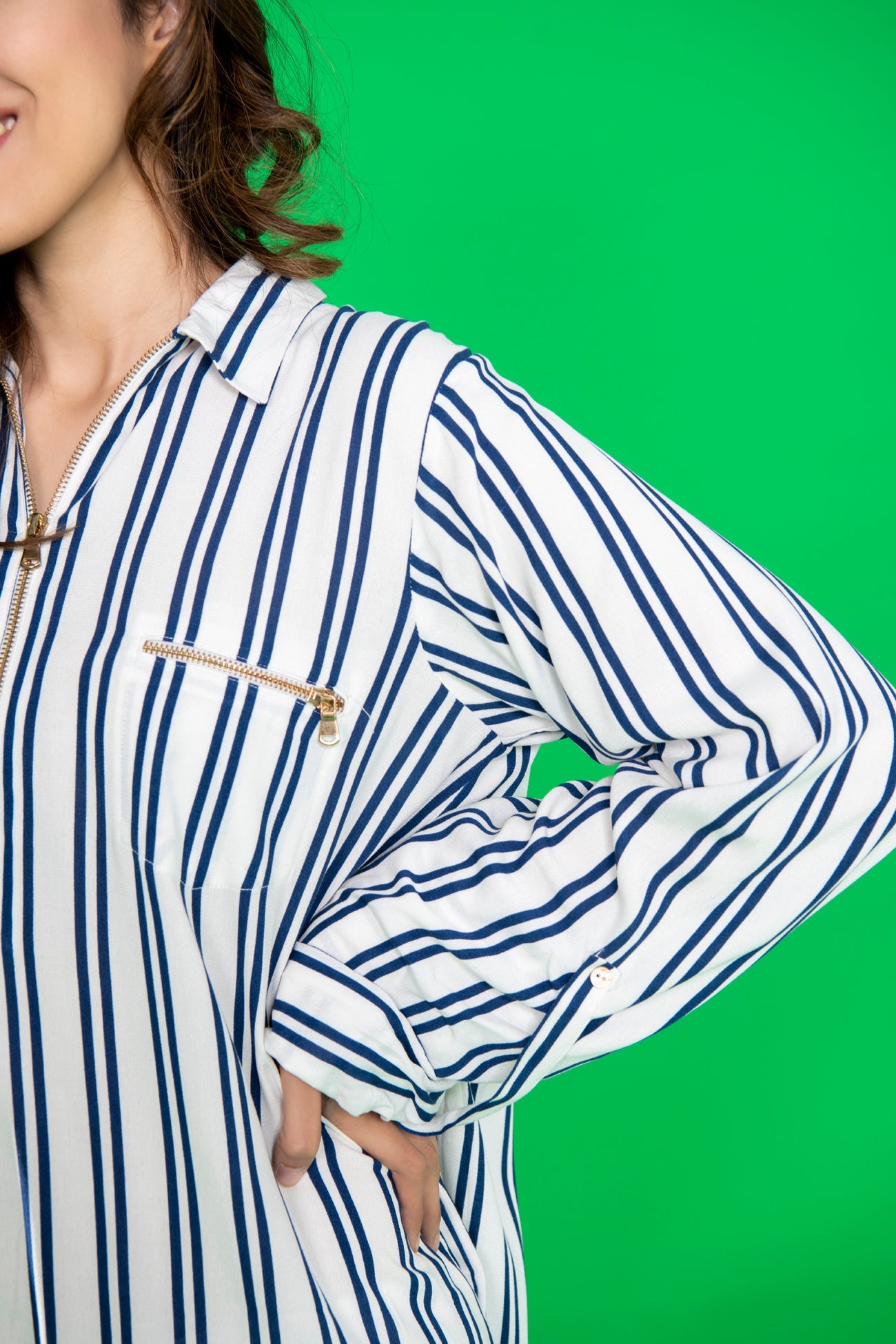 BTW - STRAIGHT SHIRT WITH ZIP