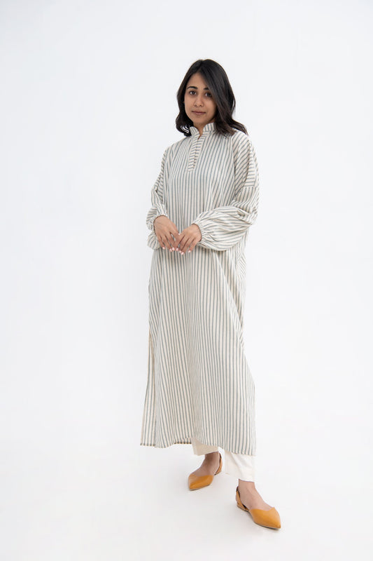 BTW - DROP SHOULDER KURTA WITH STRIPE