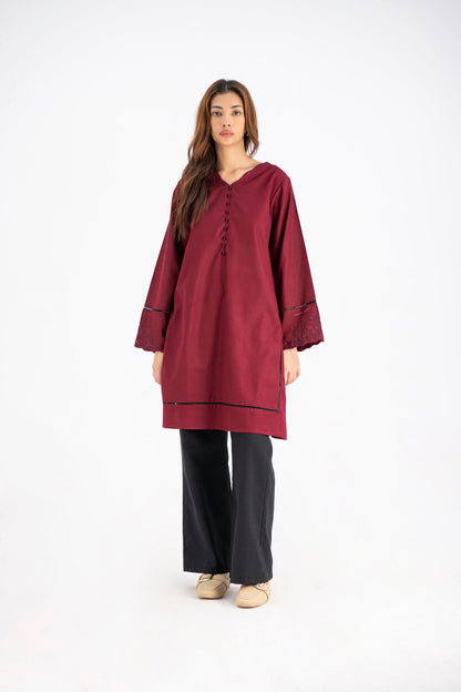 BTW - KHADDAR EMBROIDERED KURTA