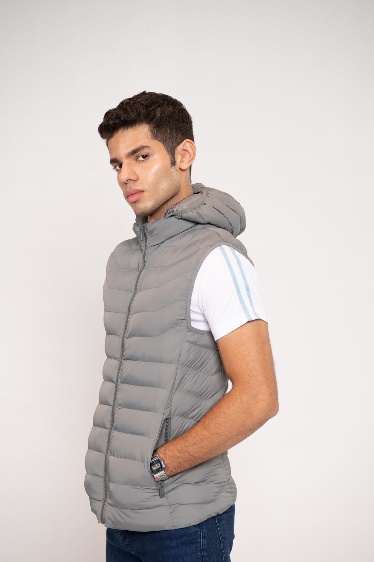 BTW - HOODED PUFFER GILET