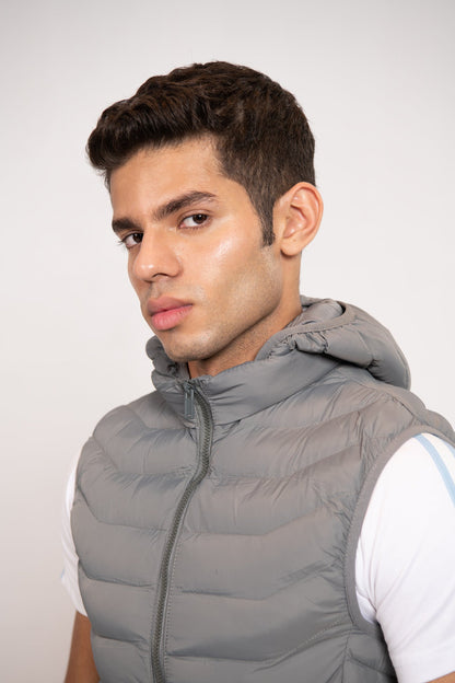 BTW - HOODED PUFFER GILET