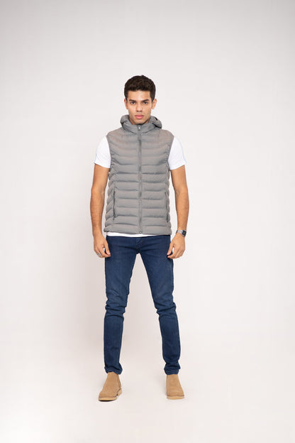 BTW - HOODED PUFFER GILET