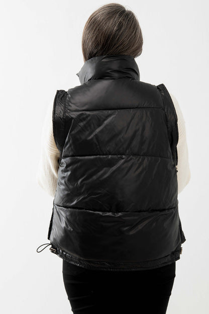 BTW - BLACK SLEEVELESS PUFFER JACKET