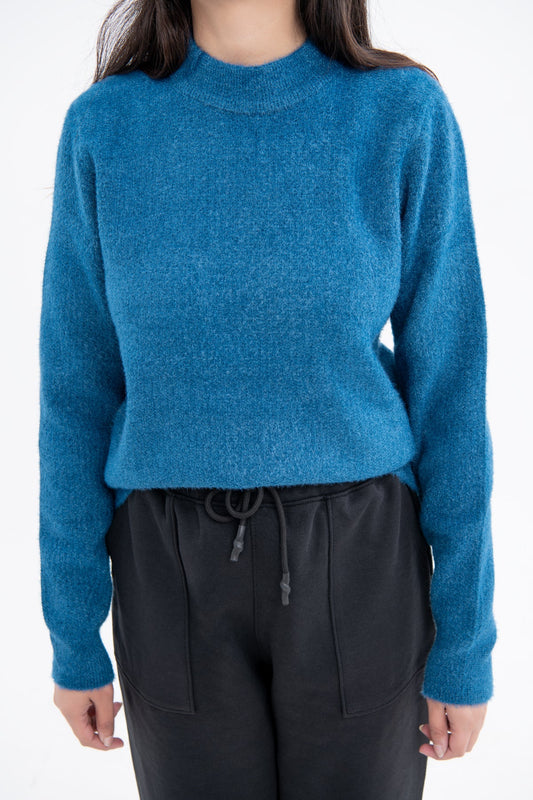 BTW - BLUE MOCK SWEATER