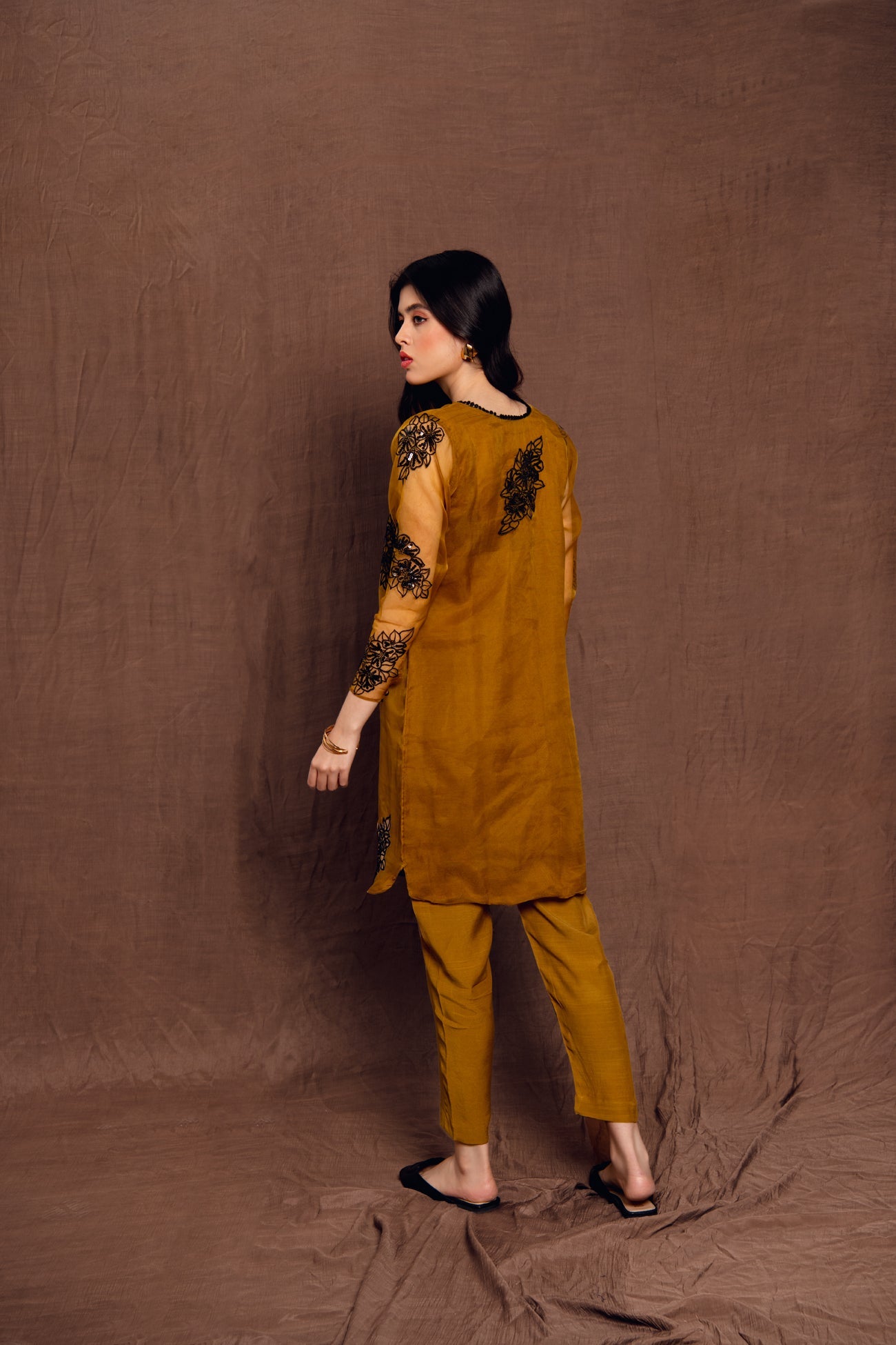 BTW - EMBROIDERED KURTA WITH SEQUEND DETAILS