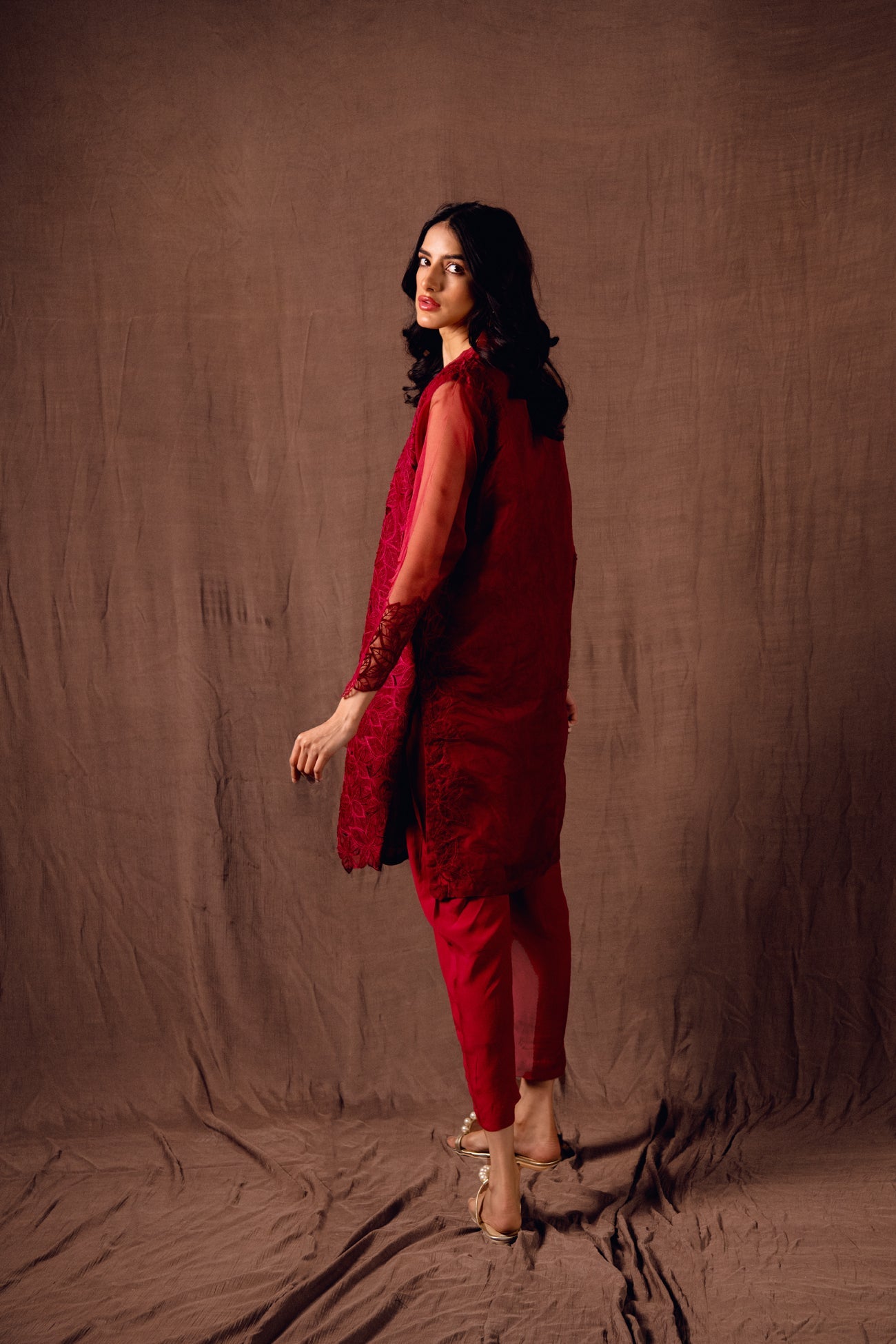 BTW - CUT WORK EMBROIDERED SHIRT