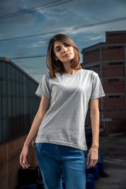 BTW - GREY COTTON T-SHIRT