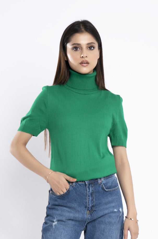 BTW - HALF SLEEEVES TURTLE NECK