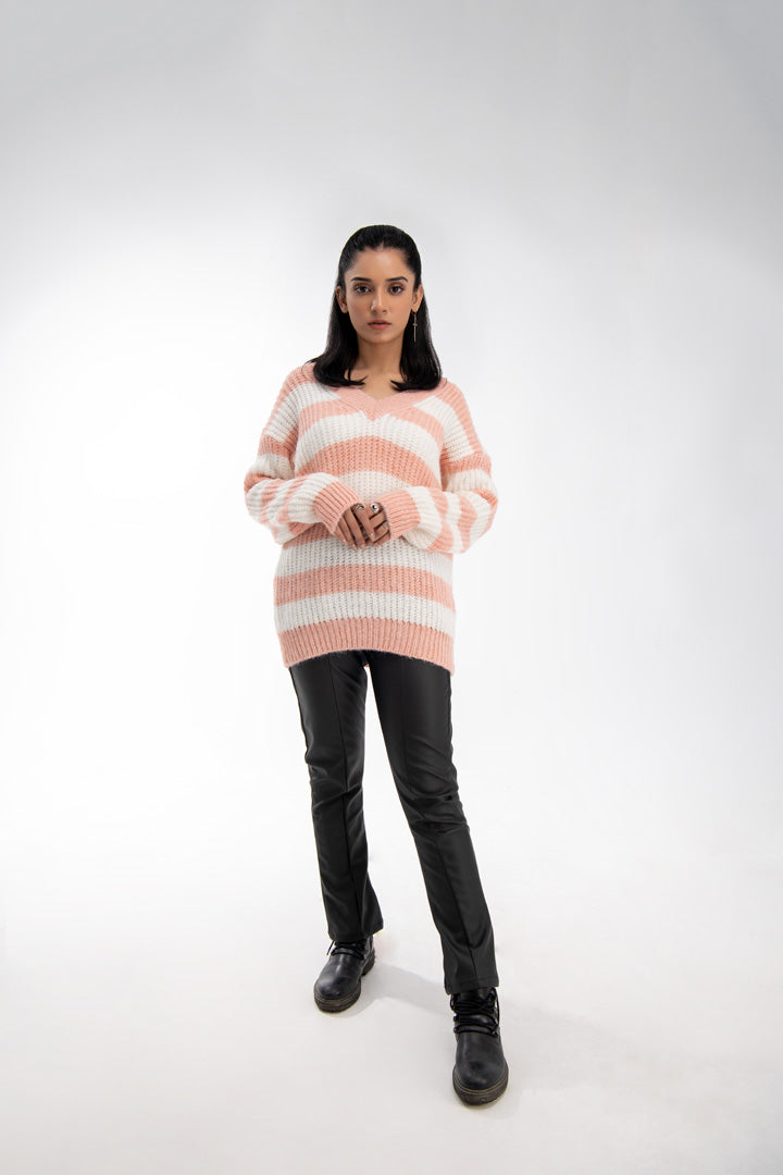 BTW - STRIPPED TURTLE NECK