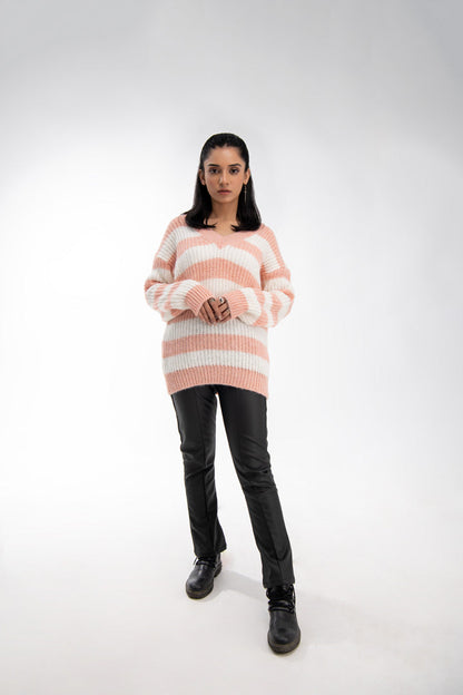 BTW - STRIPPED TURTLE NECK