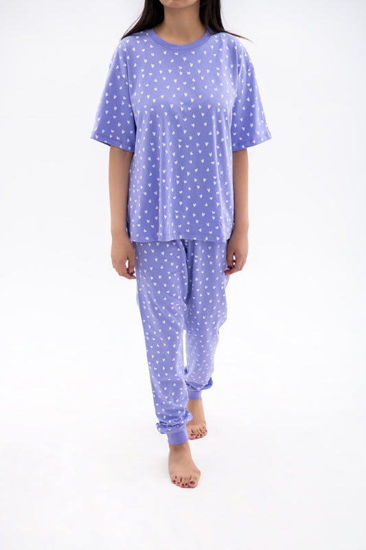 BTW - PURPLE HEART PJ'S SET