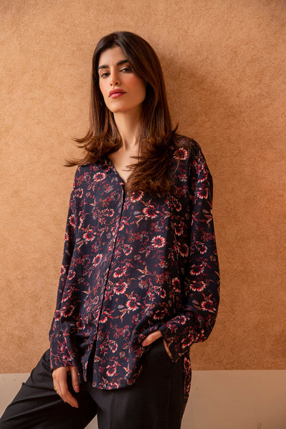 BTW - FLORAL BUTTON UP SHIRT