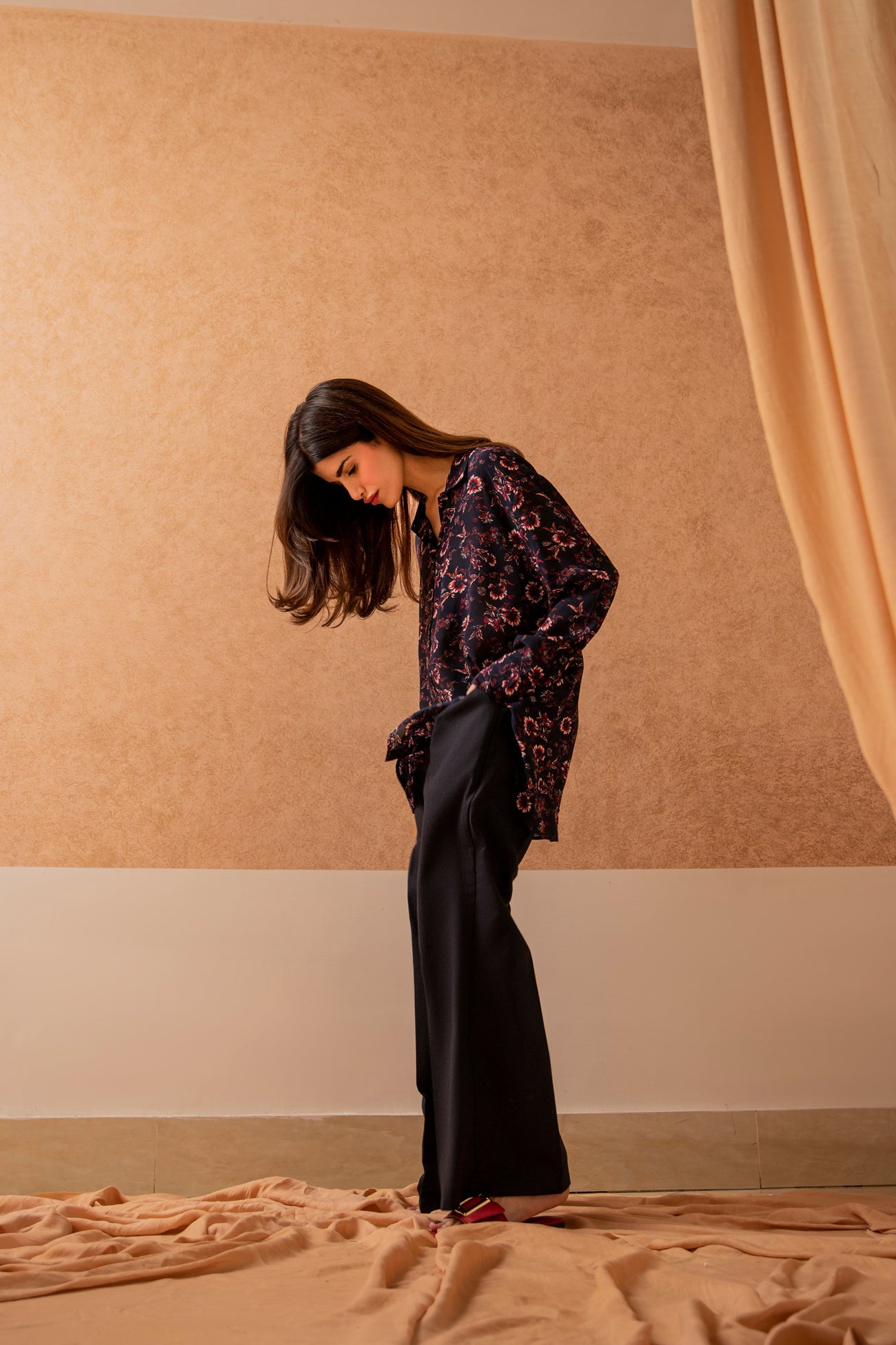 BTW - FLORAL BUTTON UP SHIRT