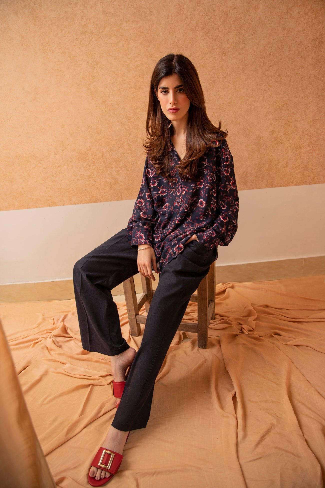 BTW - FLORAL BUTTON UP SHIRT