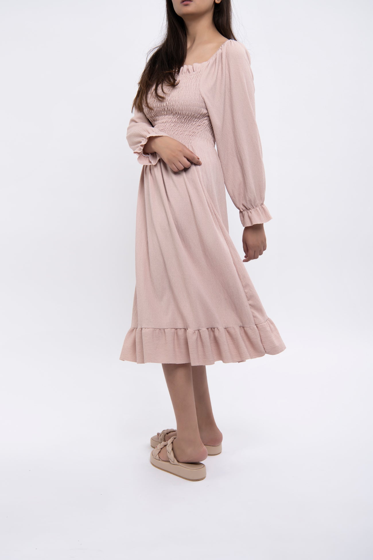 BTW - SHORT DRESS WITH SMOCKING