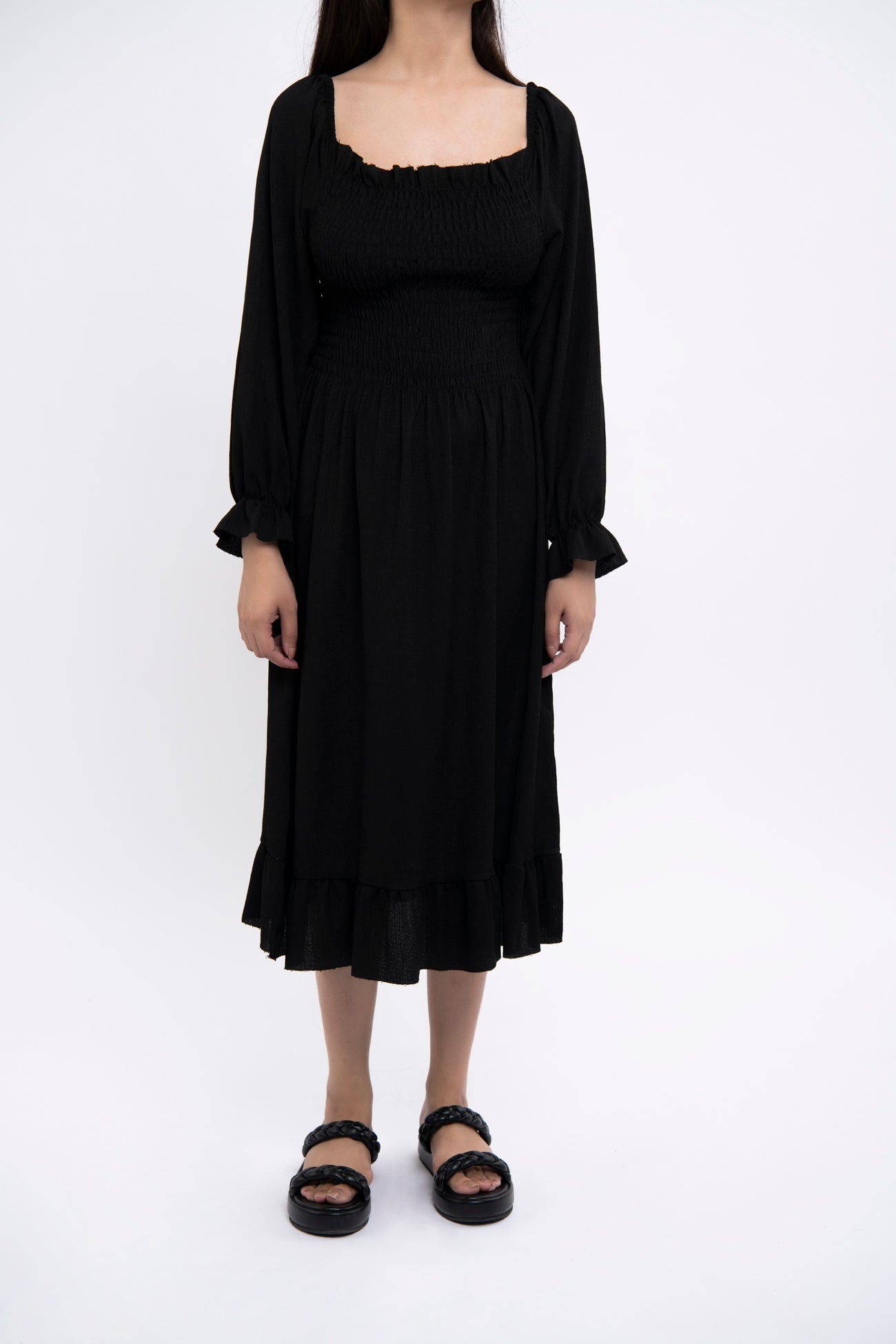 BTW - SHORT DRESS WITH SMOCKING