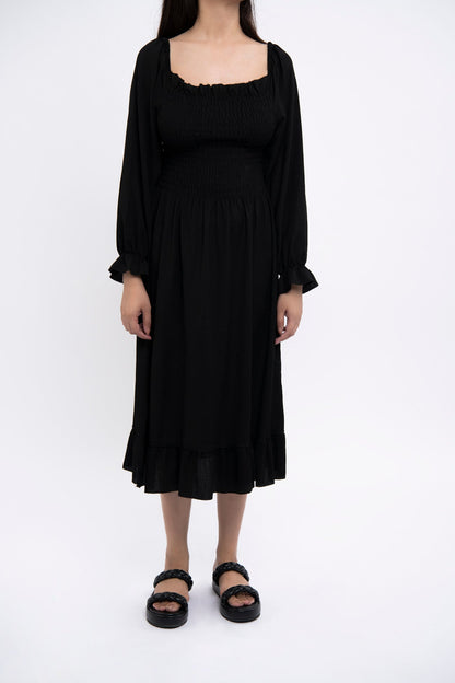 BTW - SHORT DRESS WITH SMOCKING