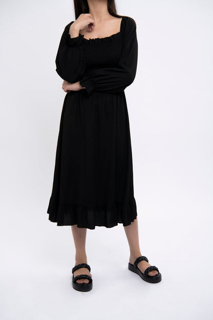 BTW - SHORT DRESS WITH SMOCKING