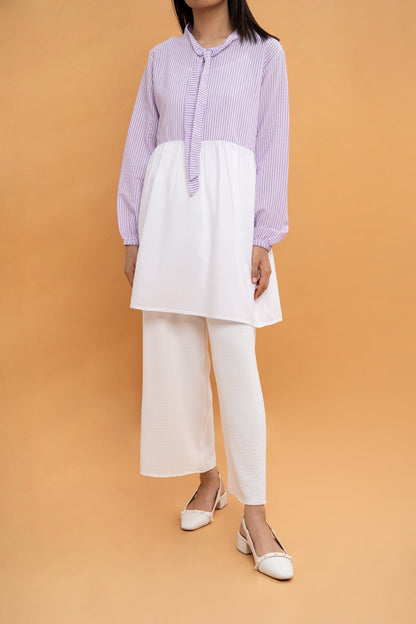 BTW - STRIPE TOP WITH TIE