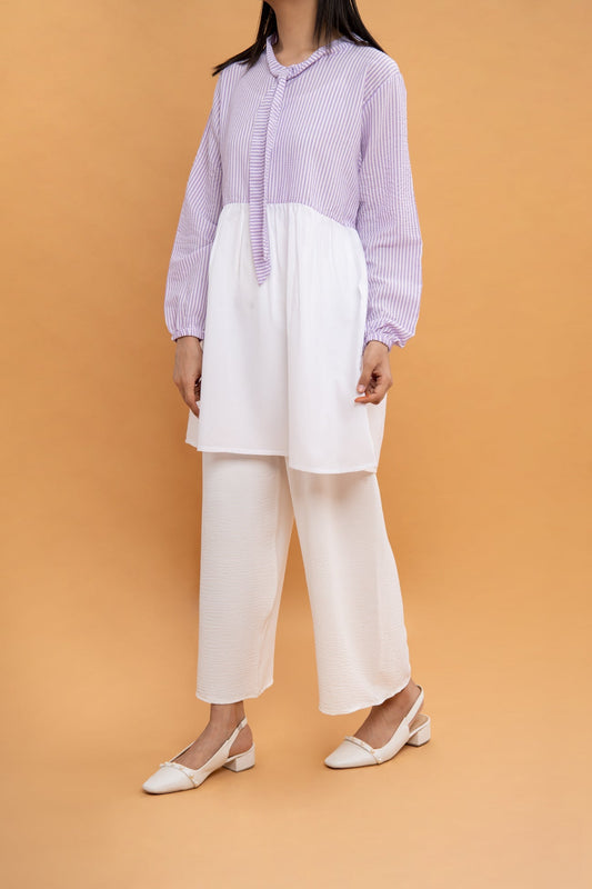 BTW - STRIPE TOP WITH TIE