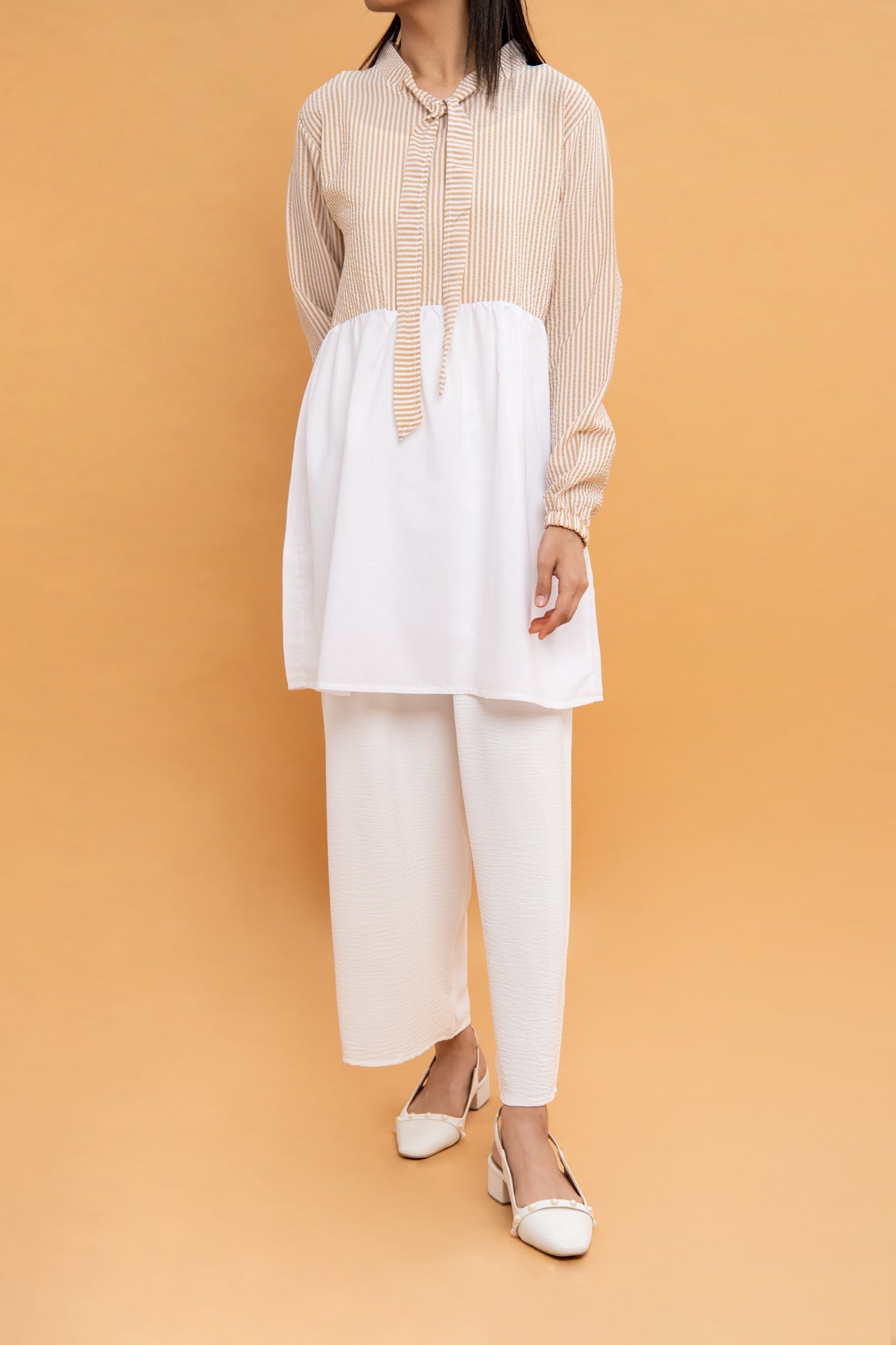 BTW - STRIPE TOP WITH TIE