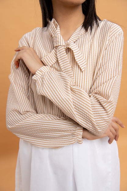 BTW - STRIPE TOP WITH TIE