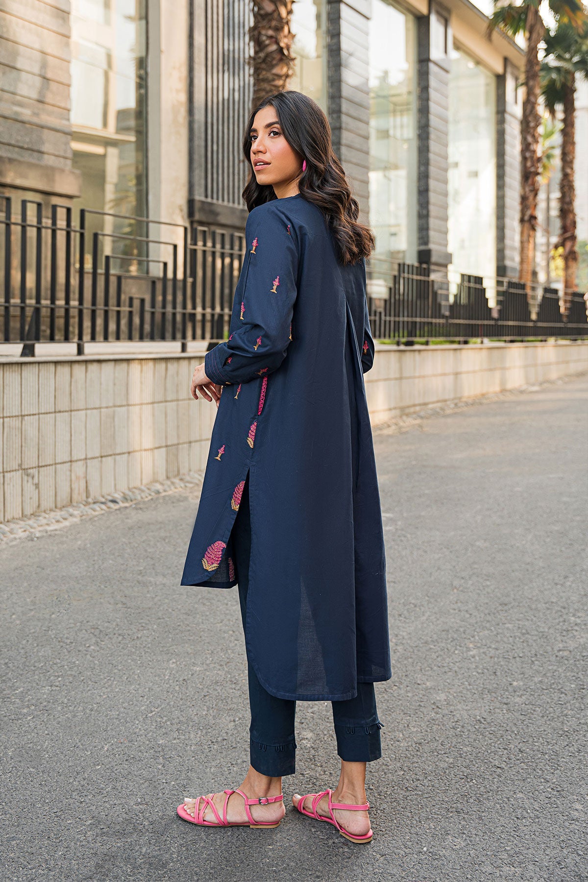 Embroidered Cambric Kurti