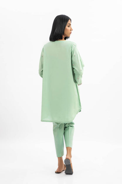 Dyed Cotton Satin Kurti