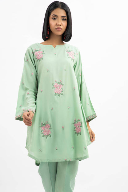 Dyed Cotton Satin Kurti