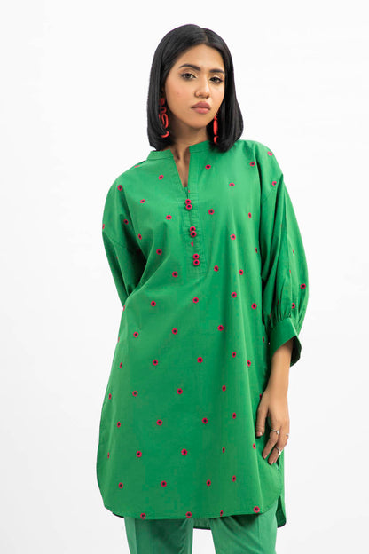 Dyed Embroidered Kurti