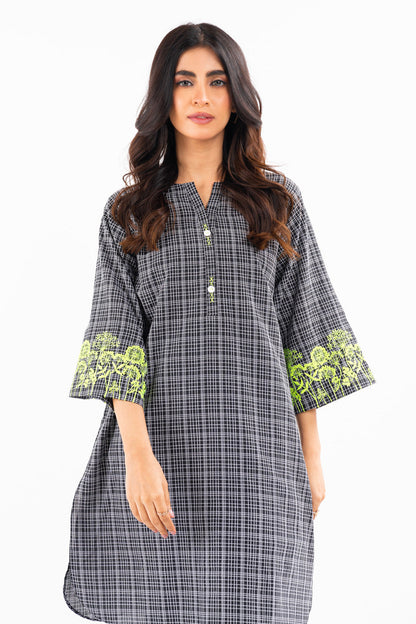 Dyed Embroidered Dobby Kurti